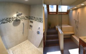 doorless walk in shower corner shower