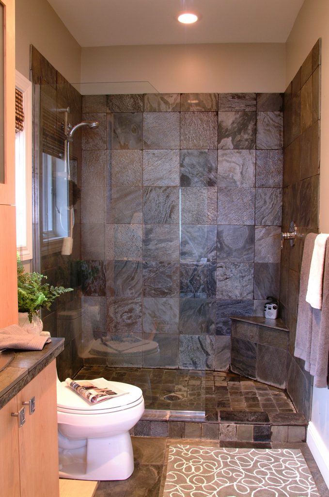 Creatice Doorless Shower Designs for Small Space