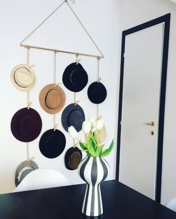 19 Easy and Simple DIY Hat Rack Ideas for Your Sweet Home