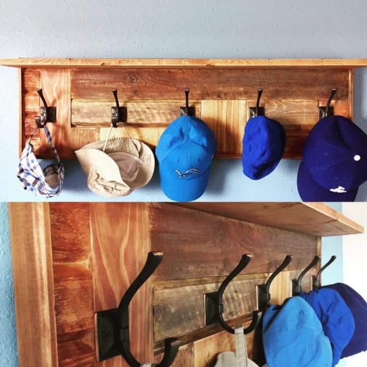 19 Easy And Simple DIY Hat Rack Ideas For Your Sweet Home