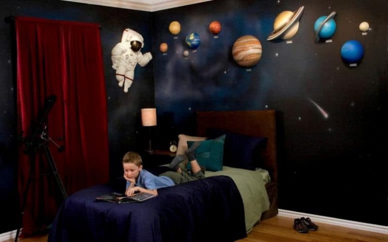 50 Space Themed Bedroom Ideas For Kids And Adults