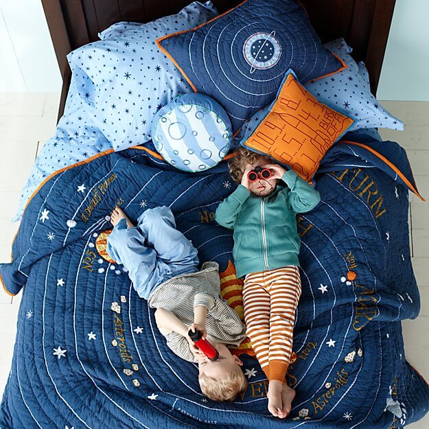 space bedroom themed throw pillow solar pluto boys system galaxy decor