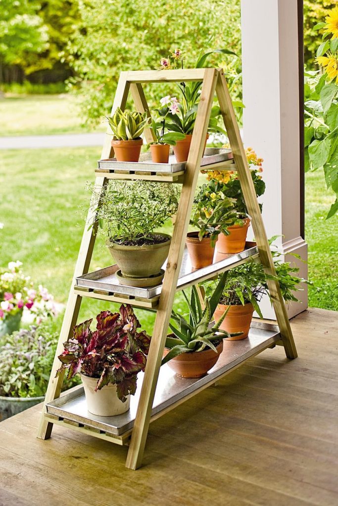 White Plant Stand