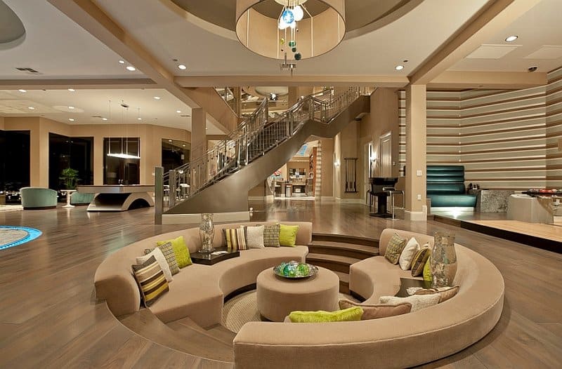 Beachy Sunken Living Room