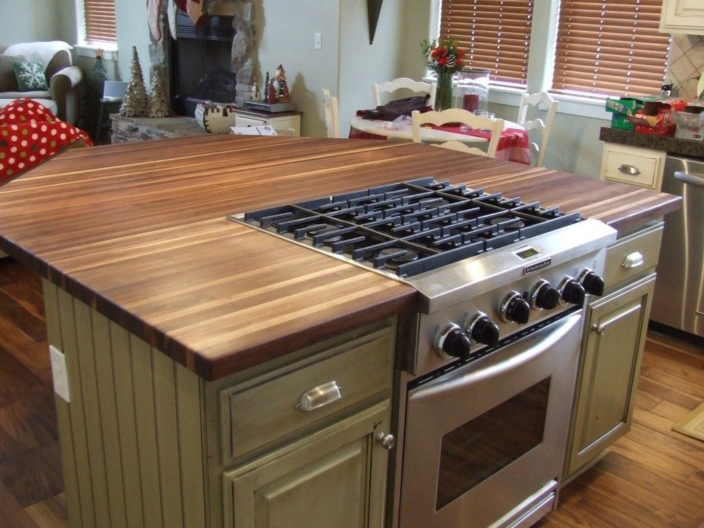 Rustic Wood Slab Countertops