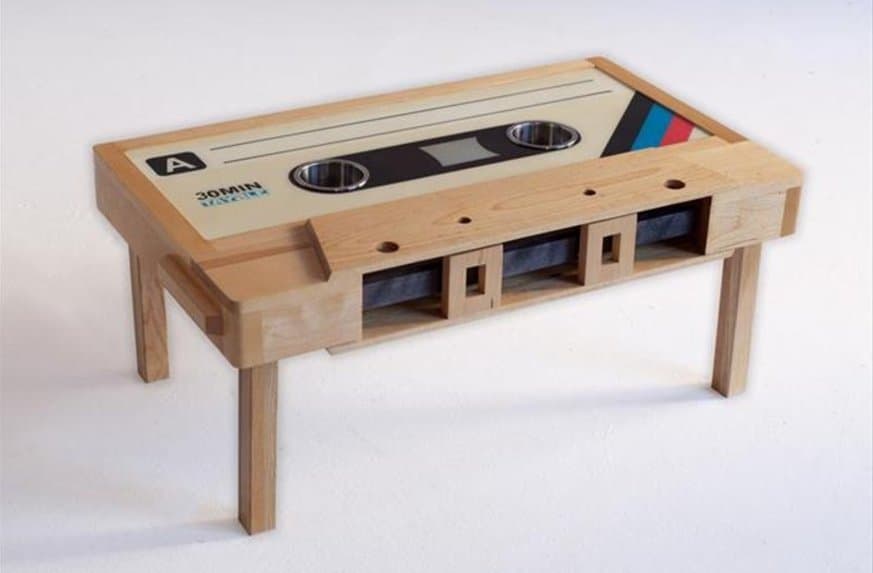 Cool Coffee Table With Cassette Tape Form