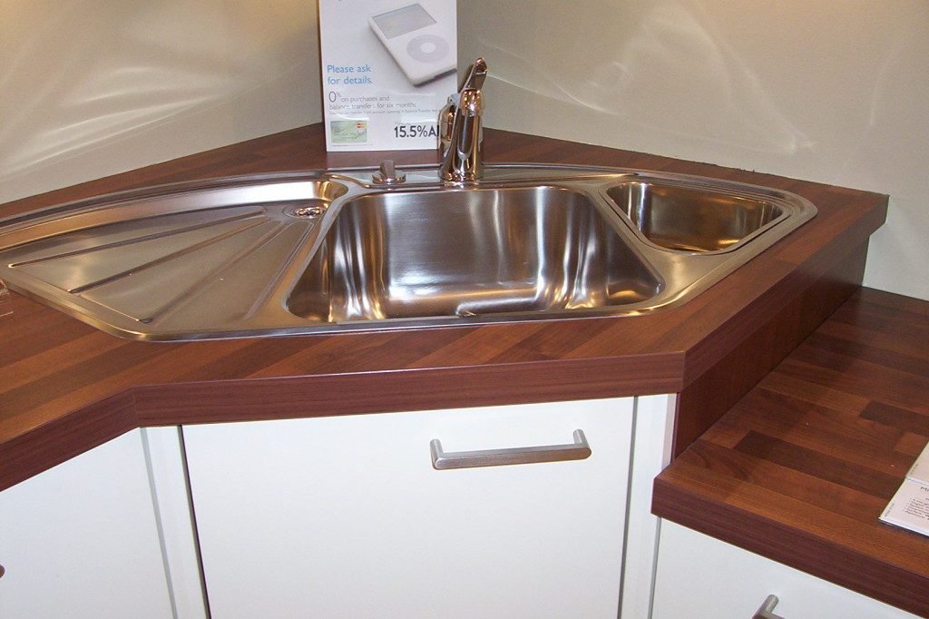 small corner kitchen sink cabinet