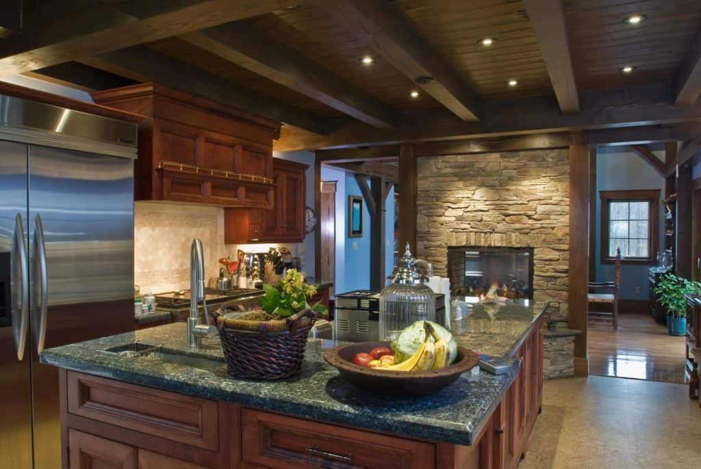 Salvaged Wood Kitchen Island