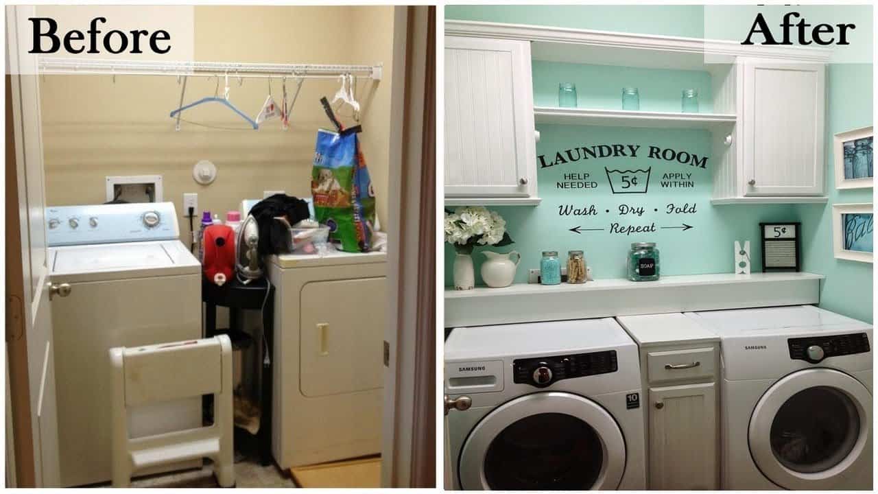 Basement Laundry Room Makeover Before And After