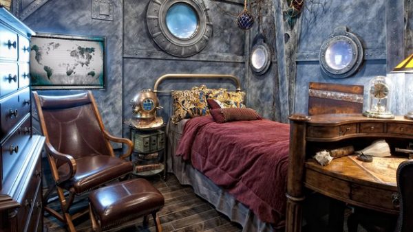 12 Simple Ways To Add Steampunk Style To Your Bedroom   Bedroom Decor Steampunk Pinterest 600x338 