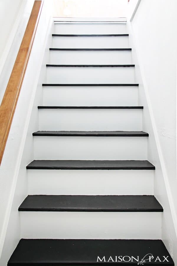 black and white staircase