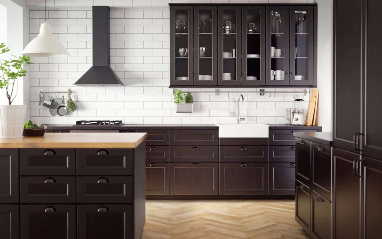 black kitchen cabinets