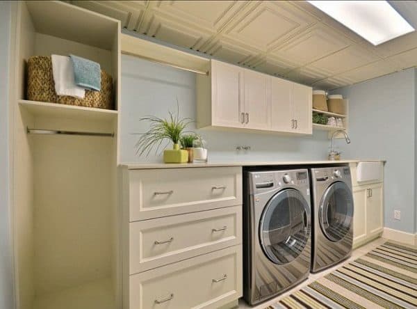 Color Bright Basement Laundry Room Homebunch 600x444 