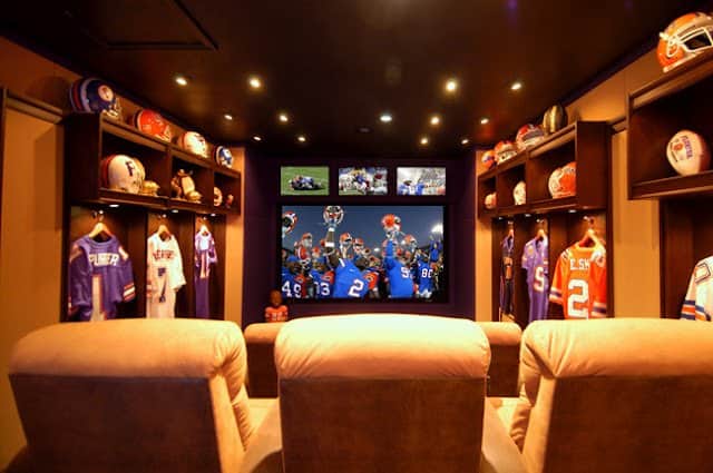 Home Theater Basement Mens Cave Sesshudesign