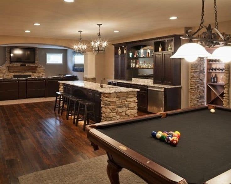 23 Most Extravagant Basement Rec Room Ideas