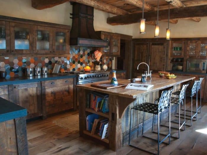 30+ Ideas of Reclaimed Barn Wood Kitchen Island