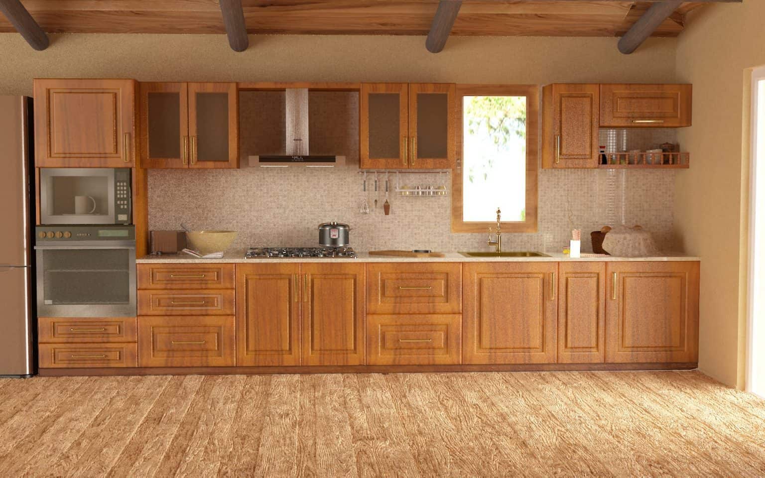 wooden wall for kitchen