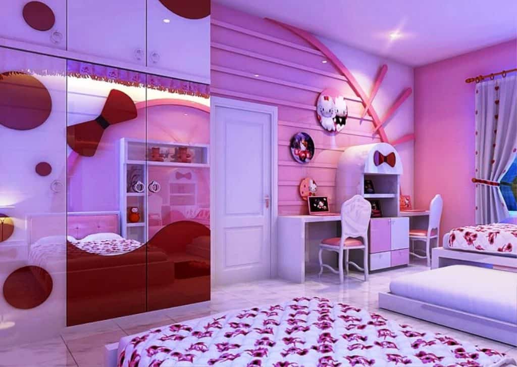 30 Perfect Ideas for Creating Lovely Hello Kitty Bedroom  Hello kitty room  decor, Bedroom themes, Small room bedroom