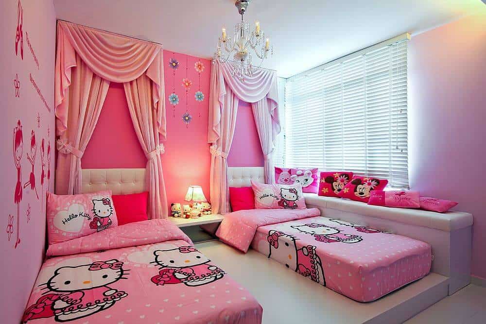 25 Adorable Hello Kitty Bedroom Decoration Ideas for Girls