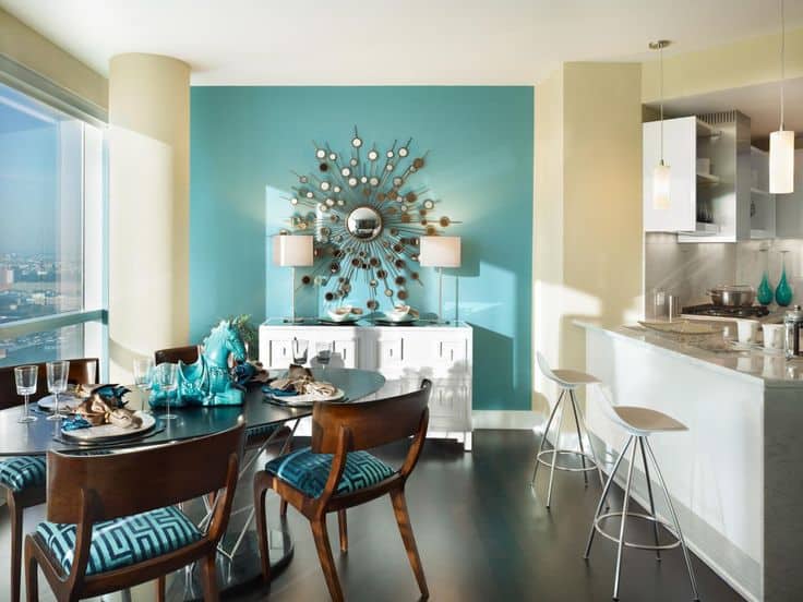 turquoise bedroom walls