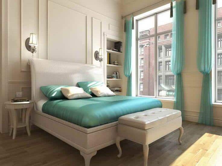 turquoise bedroom walls