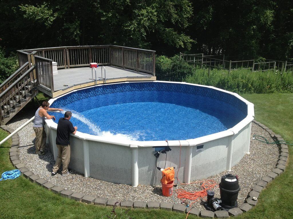 Above Ground Pool With Deck Installation