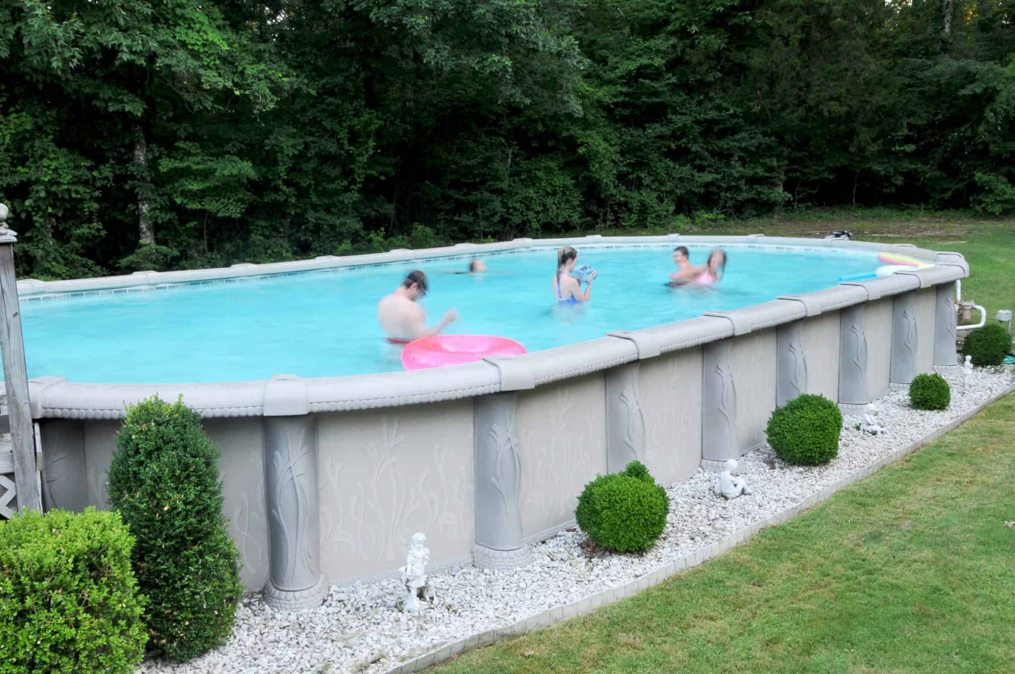oval swimming pool