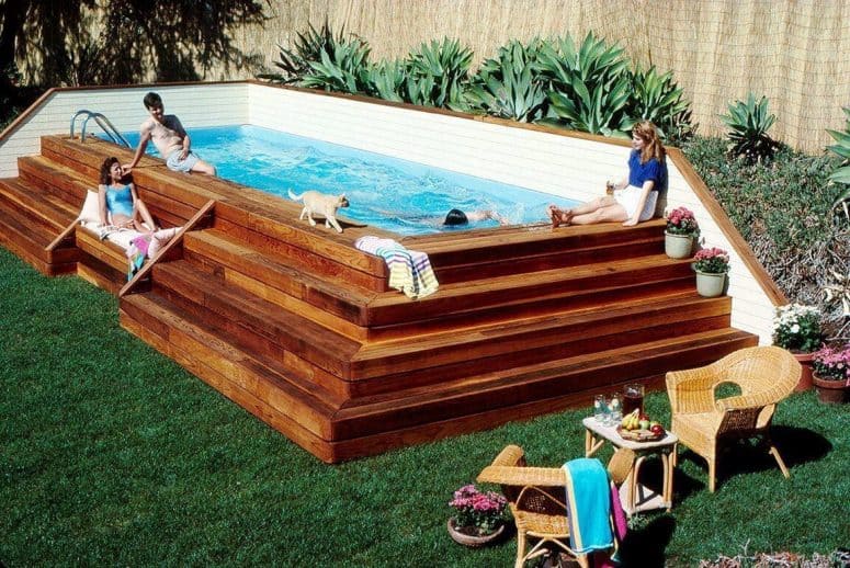 above ground pool patio ideas on a budget
