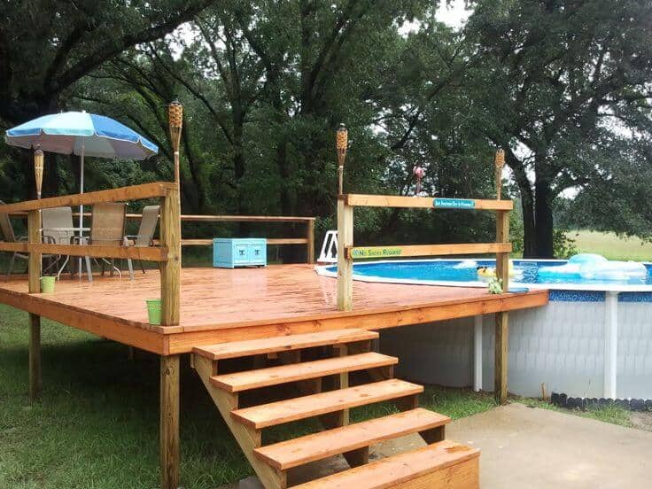 deck for an above ground pool