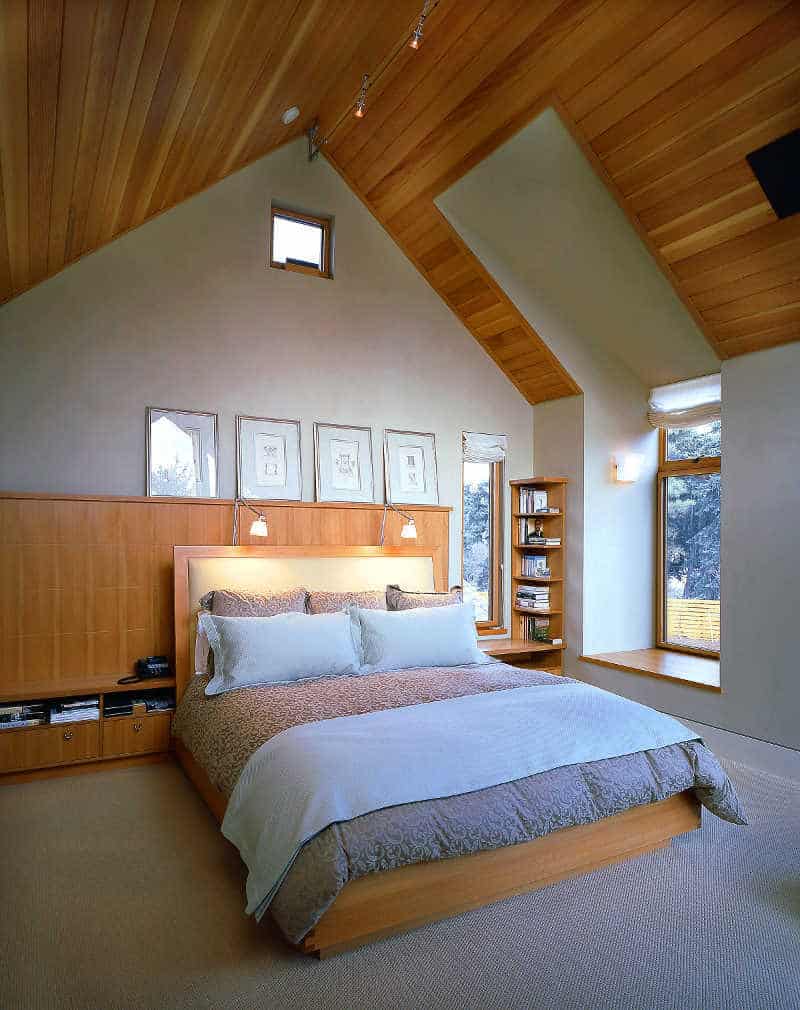 Best Sophisticated Attic Bedroom Layout With Wooden Ceiling Systems And Platform Bed Furniture For Attic Bedroom Ideas Attic Bedroom