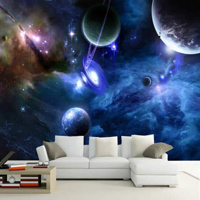 galaxy themed bedroom