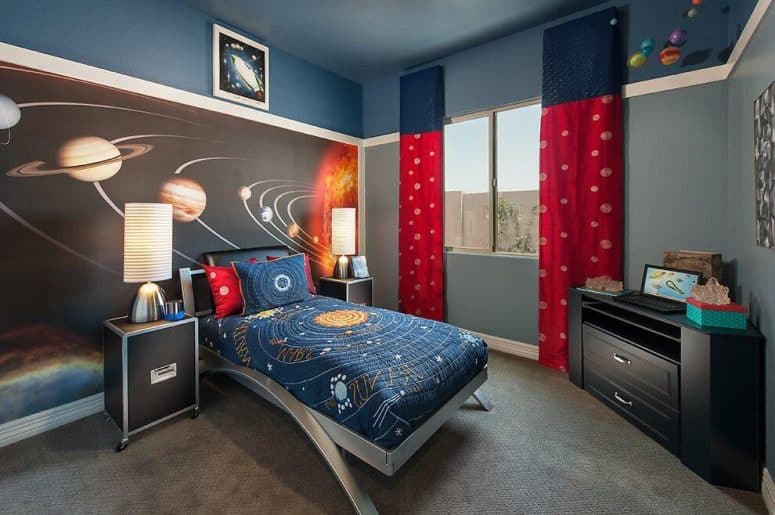 galaxy themed bedroom