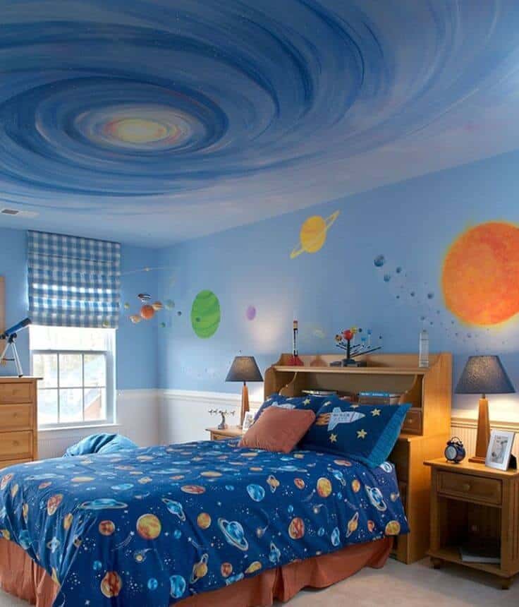 space themed room for toddler