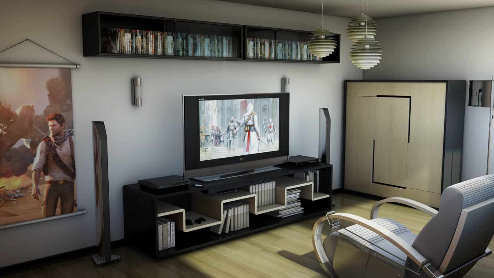 Nice Video Game Room Decor Ideas in Living room