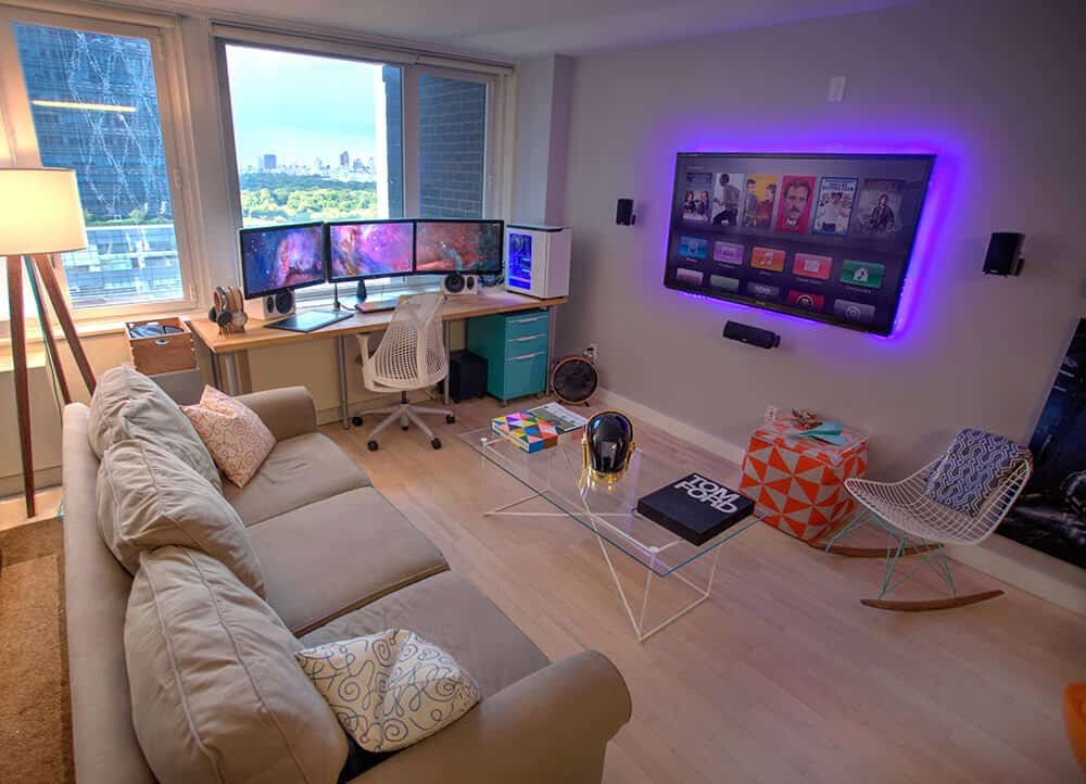 What a cool gaming setup idea 💖✨  Gaming room setup, Best gaming setup,  Room setup