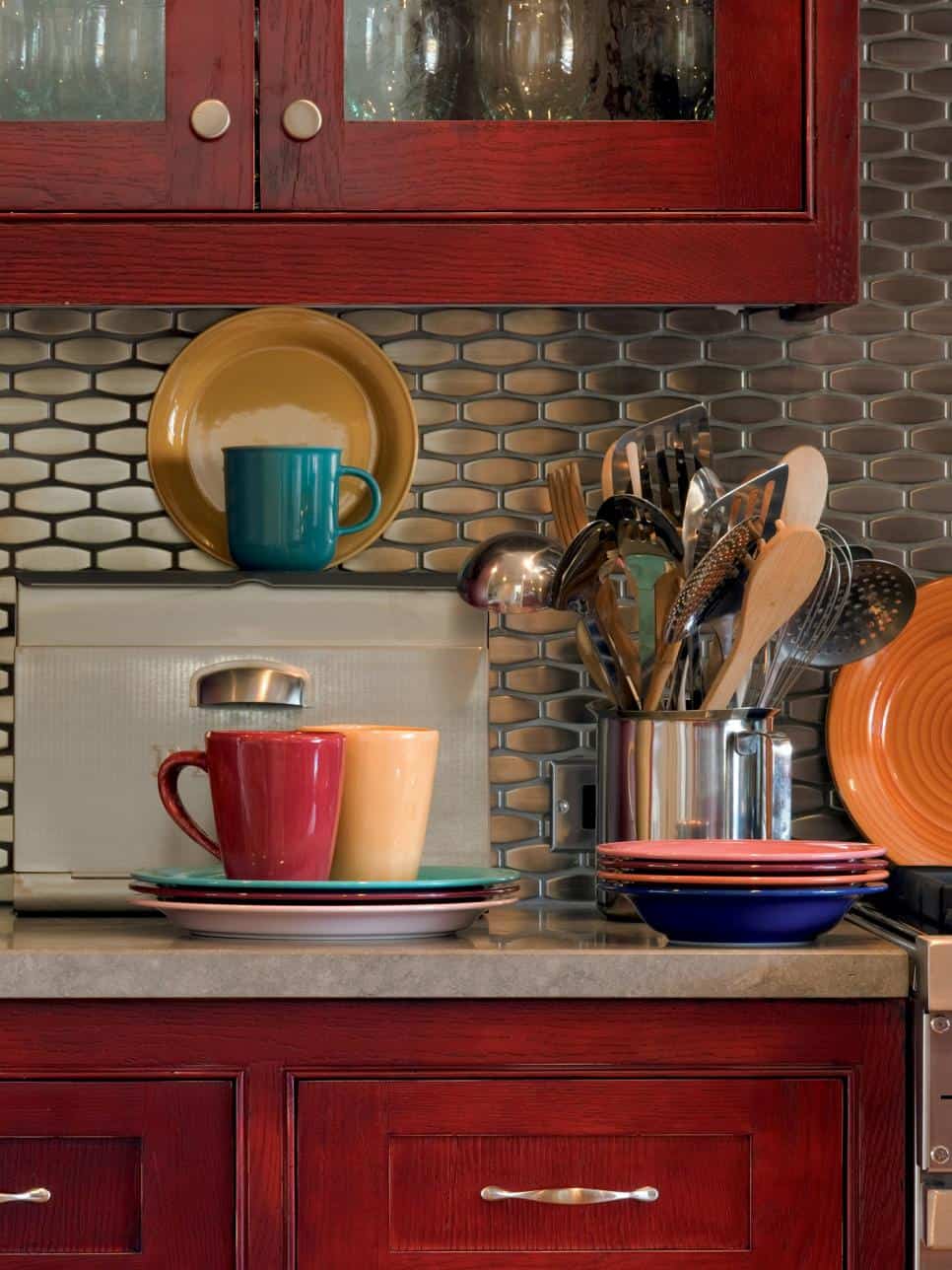 Tile Backsplash From Stainless Steel