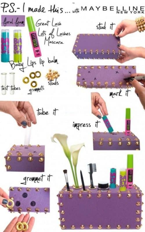 25 DIY Makeup Storage Ideas That Will Save Your Time