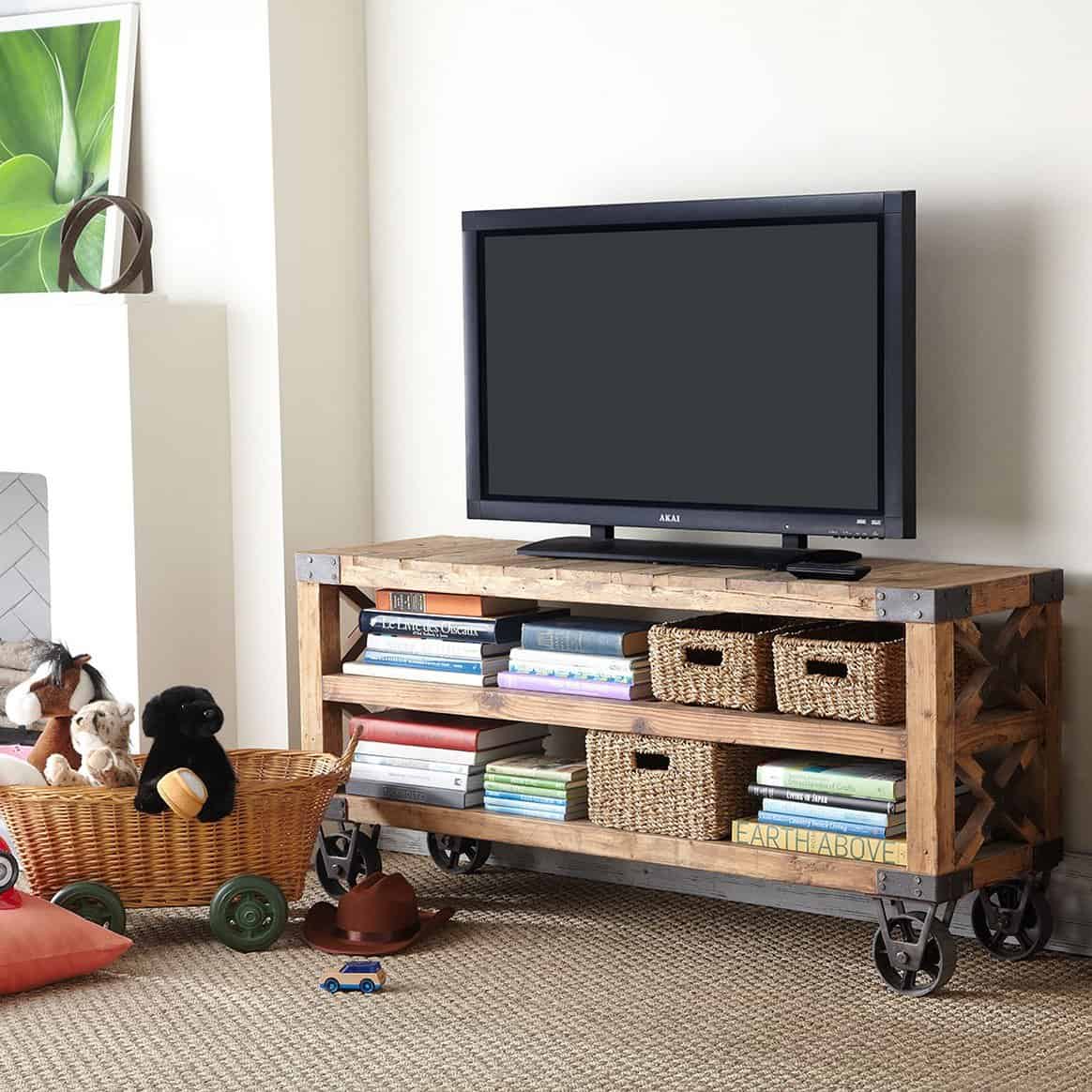 21+ DIY TV Stand Ideas for Your Weekend Home Project