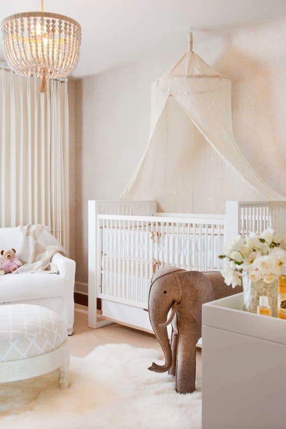 Elephant Themed Baby Girl Nursery Room