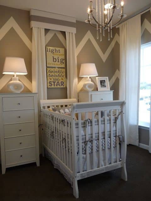 Grey Nautical Baby Girl Nursery Room Ideas