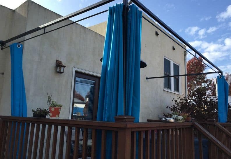 Install Curtain Rods Patio Privacy