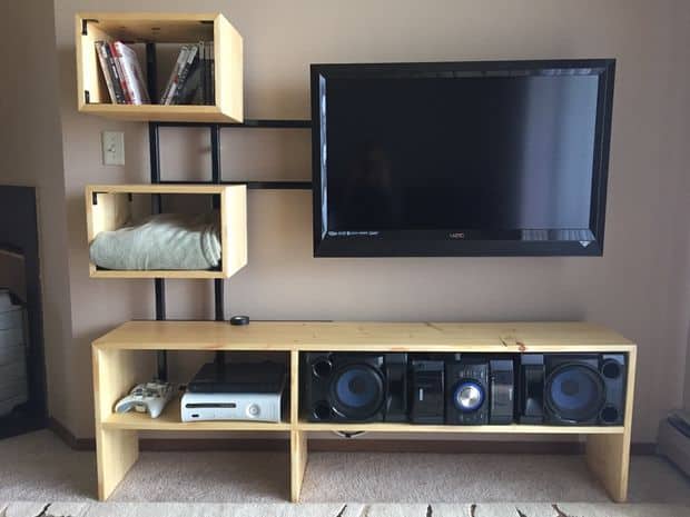 21+ DIY TV Stand Ideas for Your Weekend Home Project