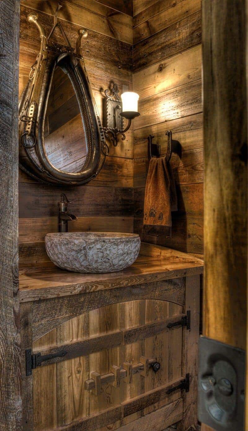 custom rustic bathroom vanities