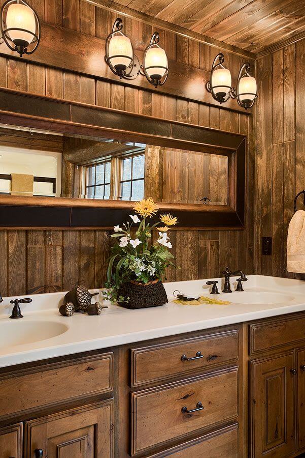 30 Rustic Bathroom Vanity Ideas That, Diy Rustic Bathroom Vanity Lights