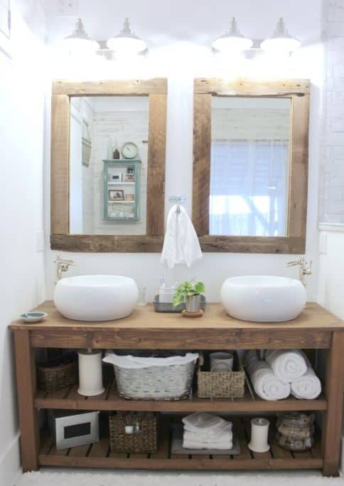 Rustic Bathroom Vanity Plans