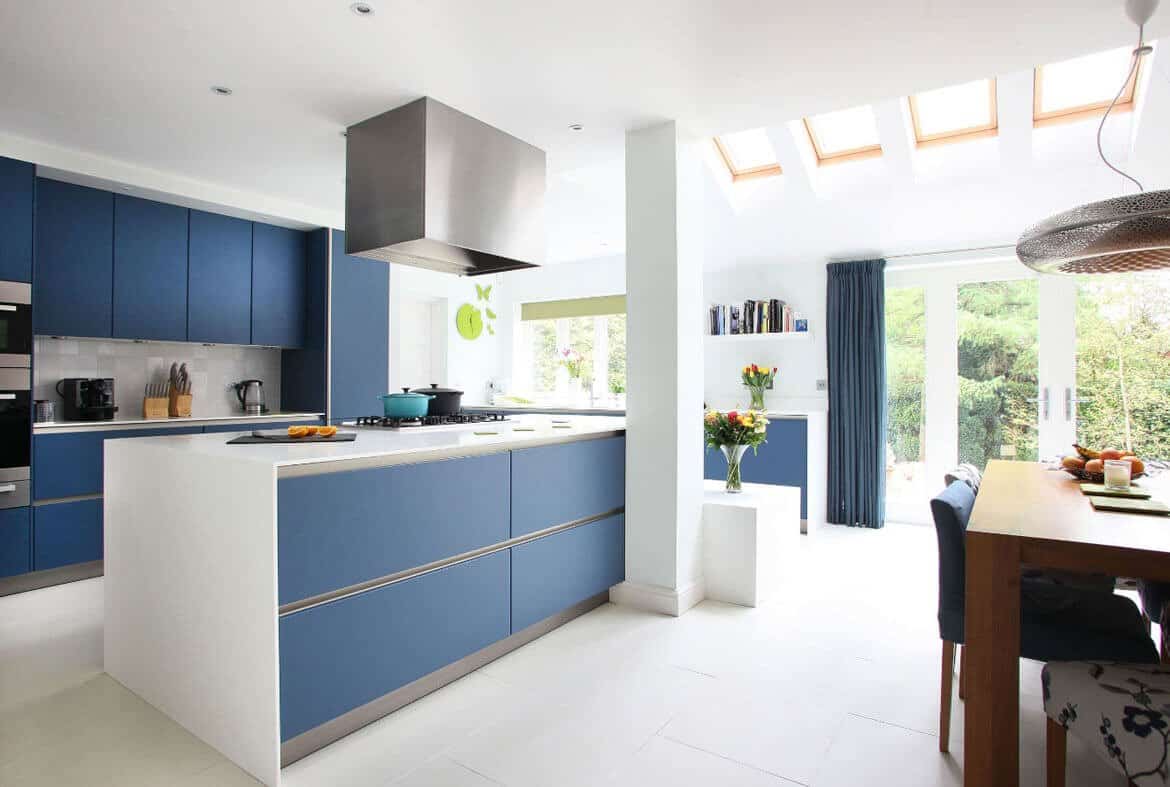  using bluish color for kitchen may audio foreign Blue Kitchen Cabinets