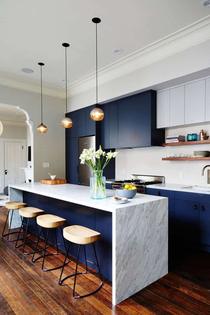 24 Blue Kitchen Cabinet Ideas to Breathe Life into Your Kitchen