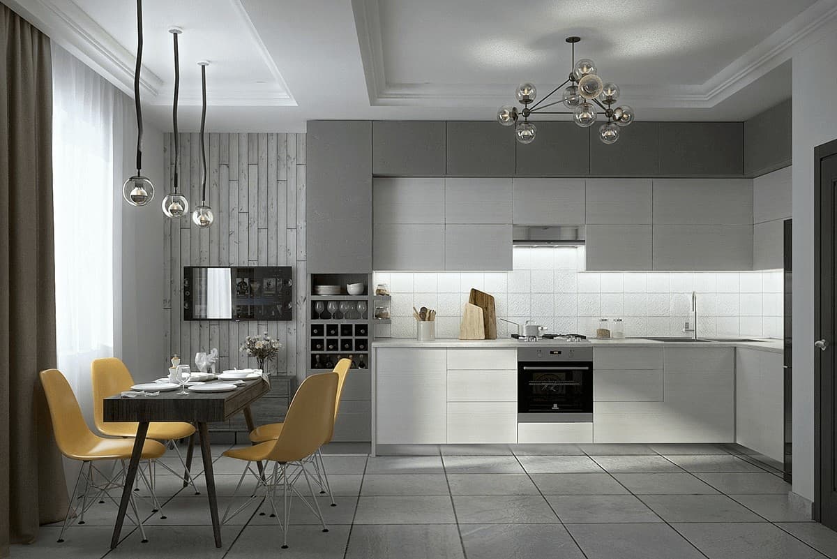 Grey And White Kitchen