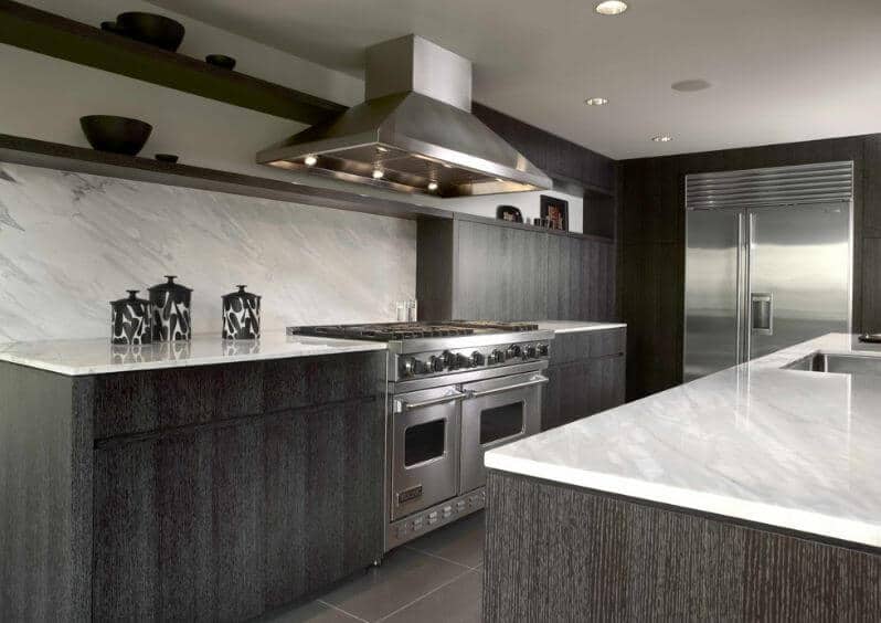 21 Creative Grey Kitchen Cabinet Ideas, Dark Grey Stain Kitchen Cabinets
