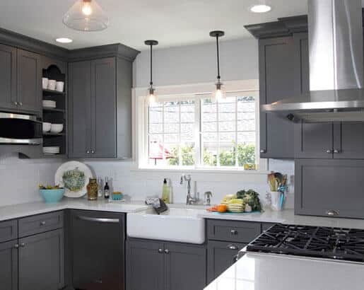  It tin endure applied to whatsoever article of furniture inward your domicile Grey Kitchen Cabinets